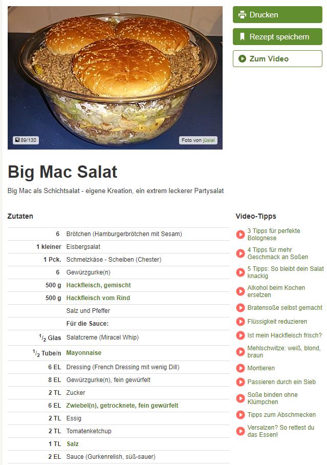 Big Mäc Salat