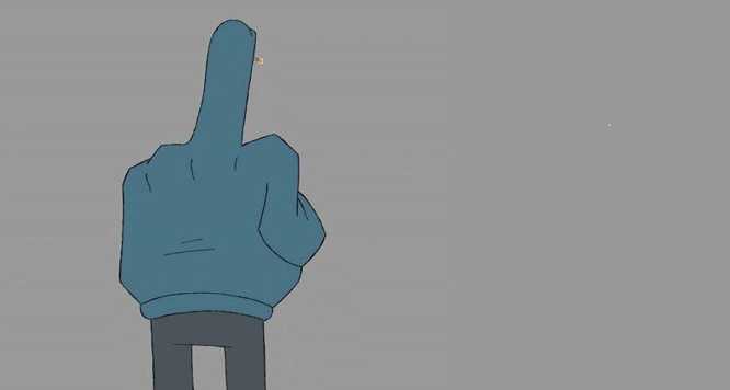 Mittelfinger mit Swag