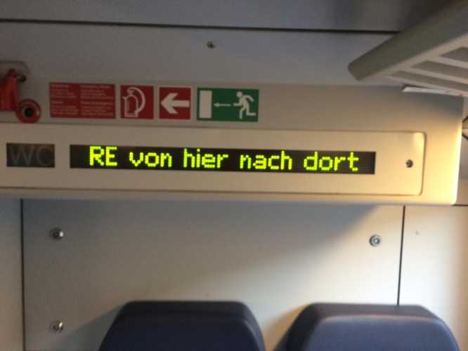 Diese Bahn endet dort