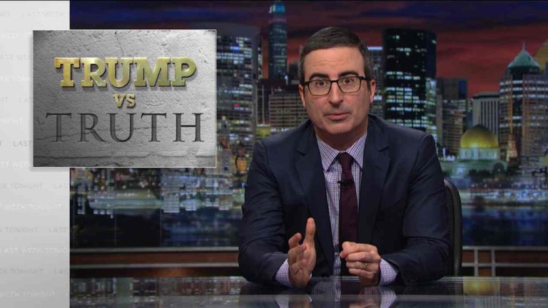 John Oliver platziert Info-Commercials vor die Fernsehshows, die Trump so guckt