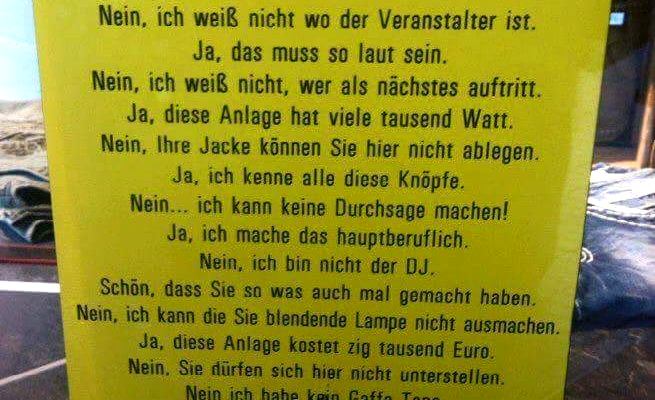Antworten, die Tontechniker immer geben müssen