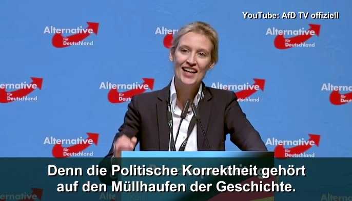 Alice Weidel verwechselt politische Korrektheit mit der AfD