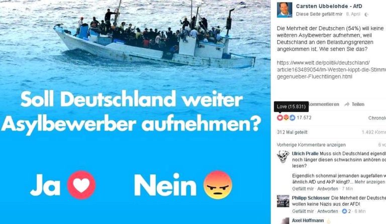 Carsten von der AfD macht eine Umfrage und bekommt eine klare Antwort