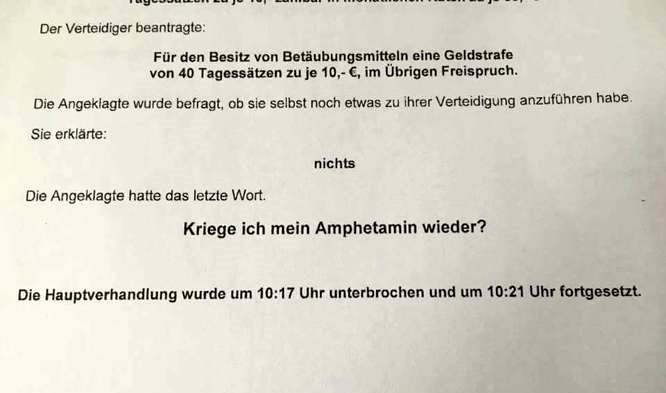 Die letzten Worte des Angeklagten