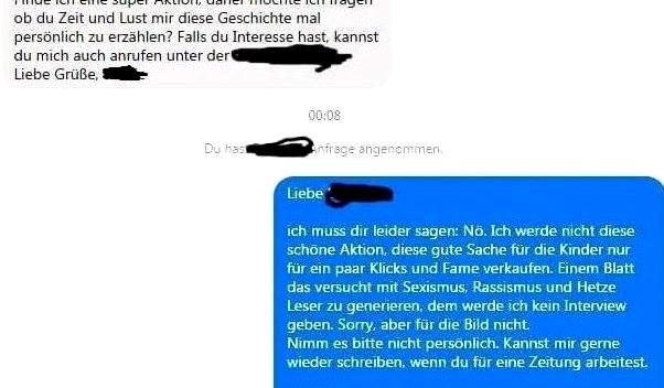 Eine Interviewanfrage der BILD – und die Antwort