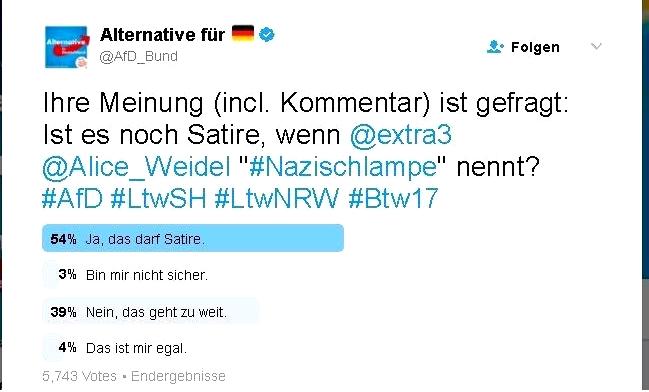 Die AfD fragt, ob Alice Weidel als „Nazischlampe“ bezeichnet werden darf