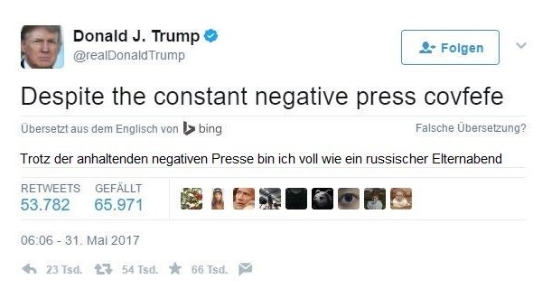 Covfefe | Trump schöpft neues Wort – und das Netz übersetzt