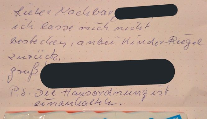 Wenn dein Nachbar zu deutsch ist