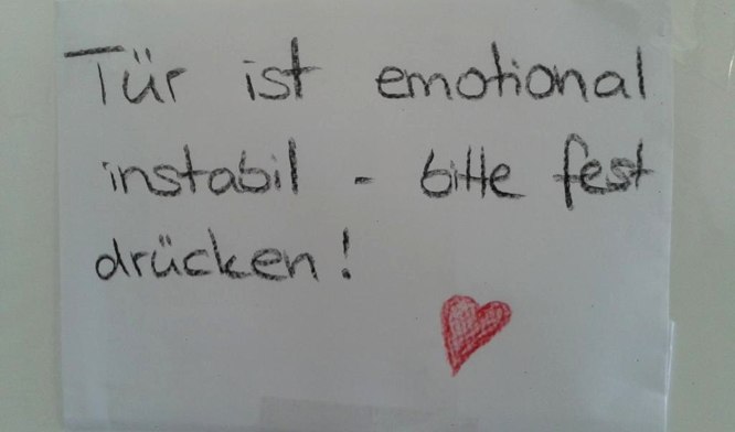 Nicht ziehen, denn die…