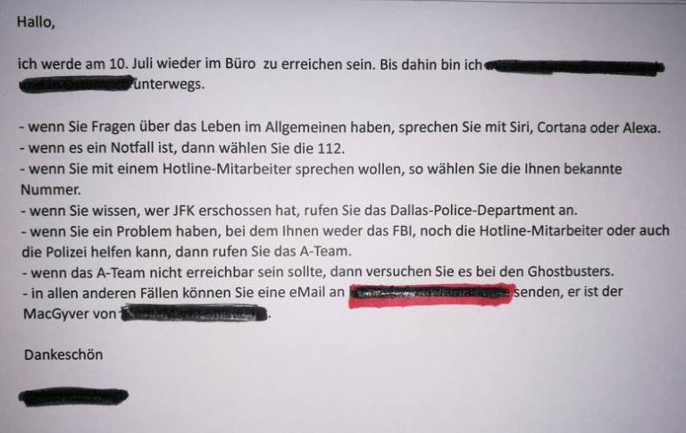 Automatische Abwesenheitsmails müssen gar nicht langweilig sein
