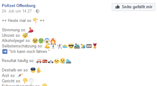 Die Polizei postet was auf Facebook und ich so: 😂🔫