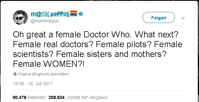 Doctor Who ist jetzt eine Frau und das Internet ist ganz empört!!!!11