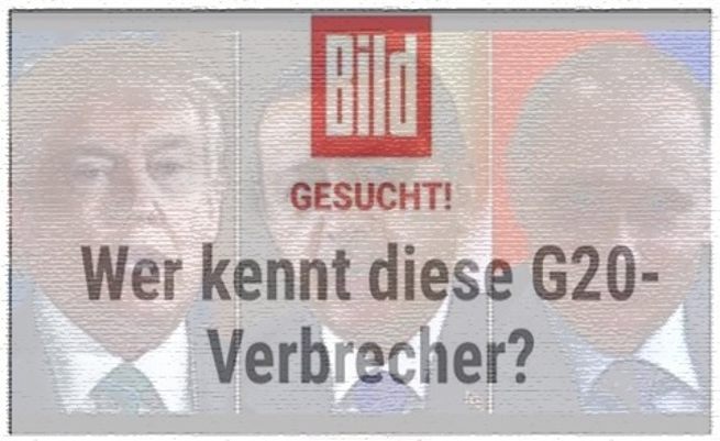 FahndungsBILD der Täter: Wer kennt diese G20-Verbrecher?