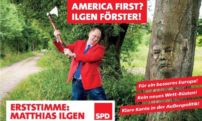 Make Wahlkampf Great Again: Ein Plakat der SPD