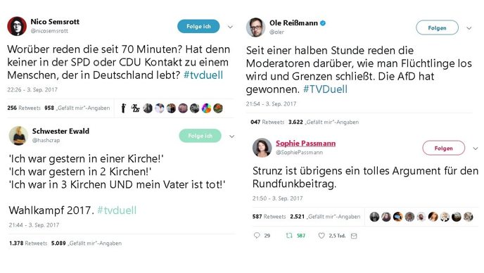 Das Internet zum TV-Duell zwischen Merkel und Schulz
