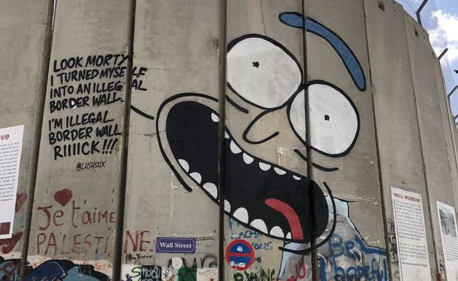 Illegal Border Wall Rick | Graffiti-Ricks auf der Grenzmauer (in Israel)