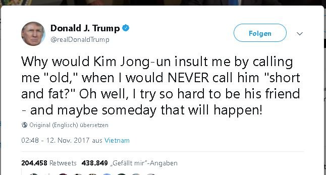 Der Tweet eines 71-jährigen Präsidenten