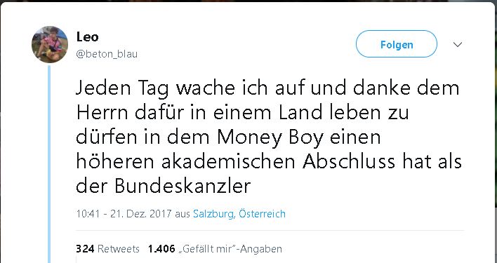 Österreicher Things: Money Boy vs. Bundeskanzler