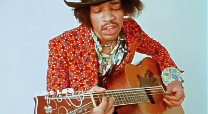 Netzfundstück: Jimi Hendrix On An Acoustic Guitar