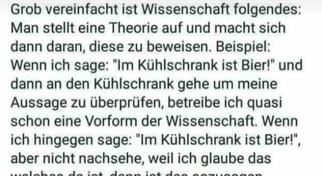 Wissenschaft, Esoterik, Homöophatie – und Bier im Kühlschrank