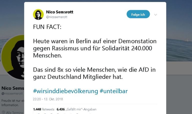 #Unteilbar-Demo in Berlin: Wir – Sind – Mehr!
