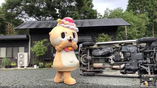 Chiitan | Ein riesiger pöbelnder Otter mit Schildkrötenhut als inoffizielles Stadtmaskottchen