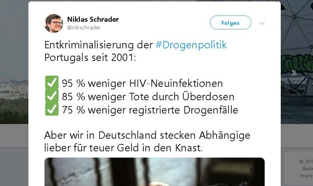 Portugals Entkriminalisierung aller Drogen rettet Leben