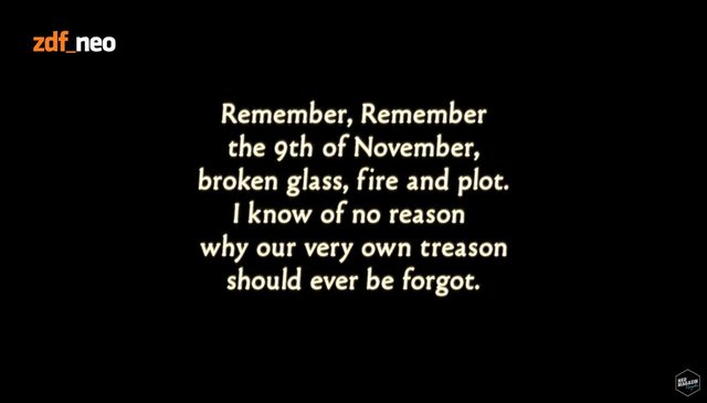 „Remember Remember the 9th of November!“