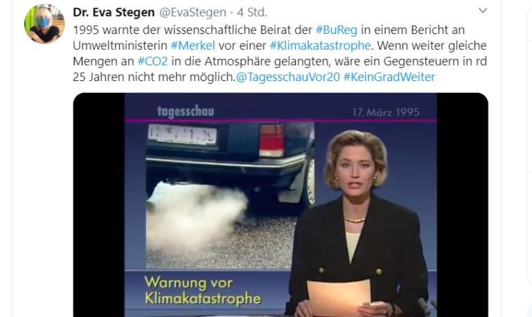 1995 wurde in der Tagesschau verkündet, dass man die Klimakatastrophe in ca. 25 Jahren nicht mehr aufhalten könne