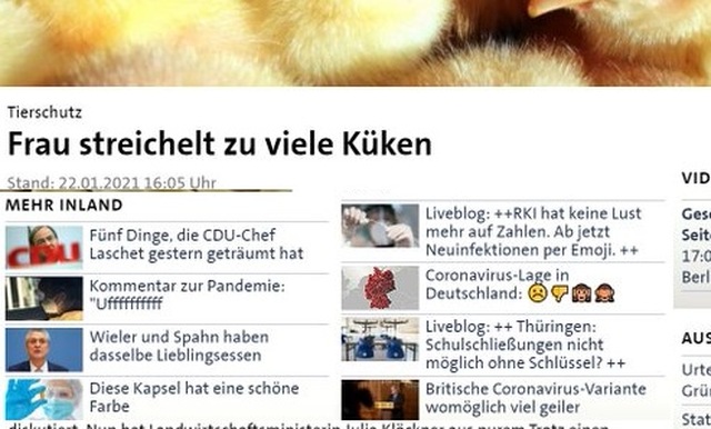 Verniedlichte schlechte Nachrichten