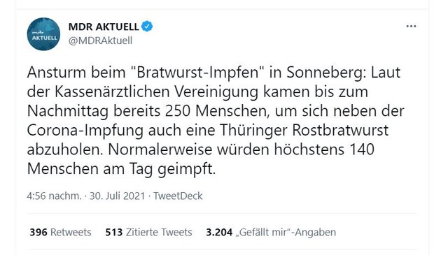 Impfkampagne: Es geht um die Wurst