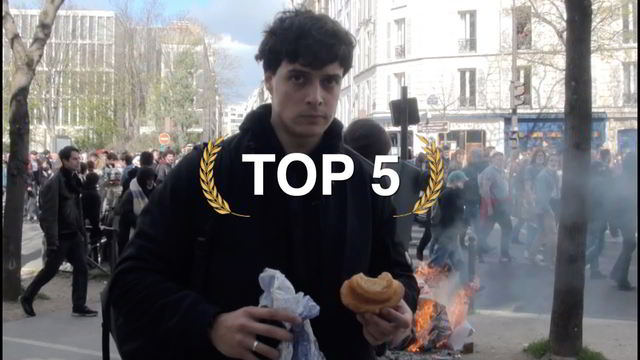 Während den Pariser Protesten auf der Suche nach dem besten Croissant