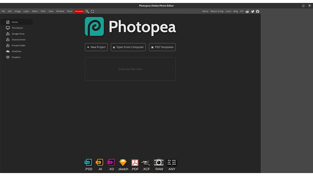 Online-Low-Budget-Photoshop-Alternative: Photopea